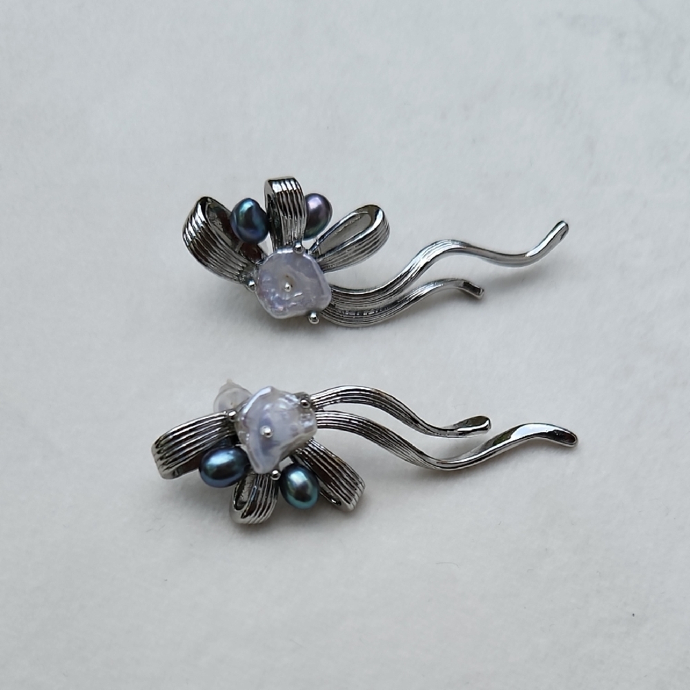 Authentic Keshi And Freshwater Pearl Earrings 925